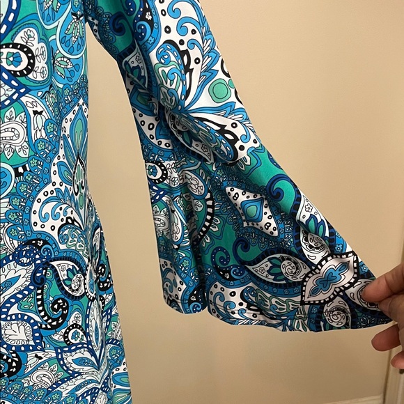 Chaps Teal and Blue Paisley Women’s Dress Size 16 NWT - Picture 8 of 8